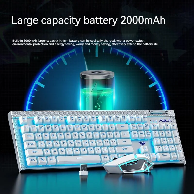 2023 New Aula/ Wireless Silent Keyboard And Mouse Set Rechargeable Office Laptop Lightweight Portable Diy Tabletop Game Gift
2023 New Aula/ Wireless Silent Keyboard And Mouse Set Rechargeable Office Laptop Lightweight Portable Diy Tabletop Game Gift