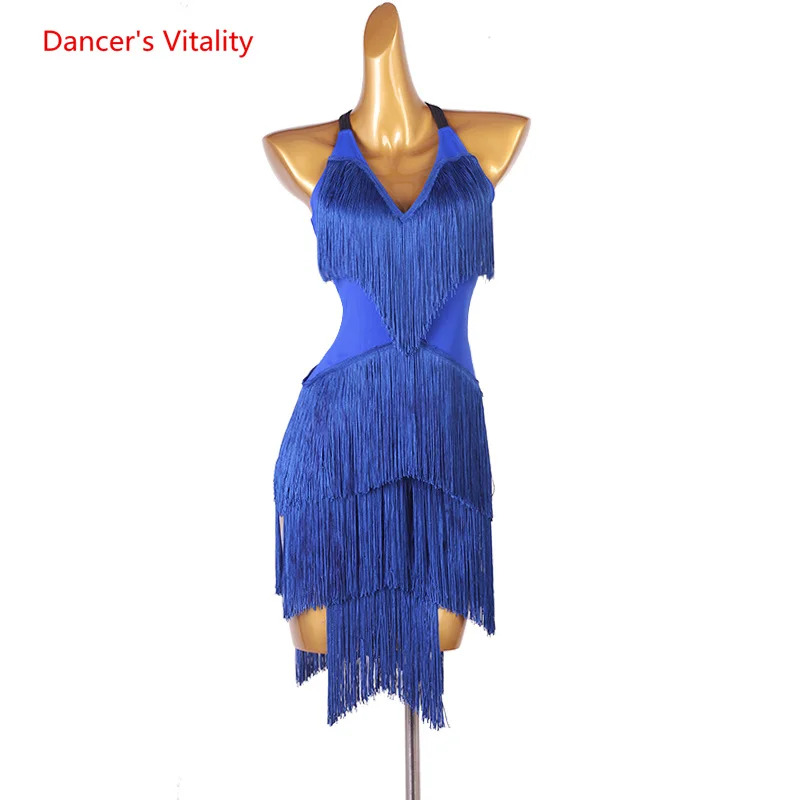 Платье для латиноамериканских танцев женское платье детское из спандекса на