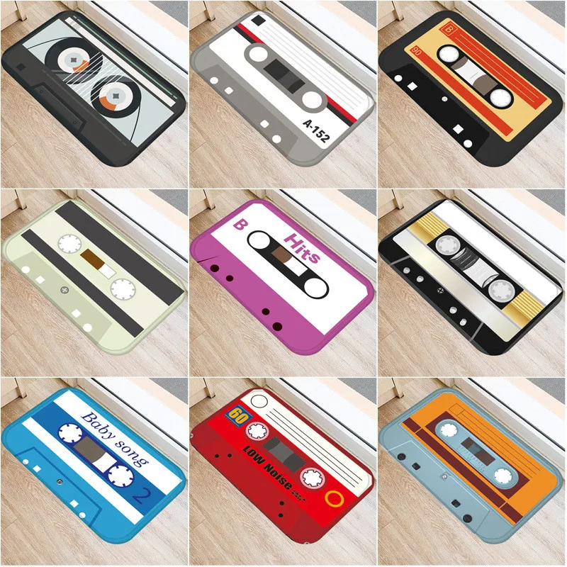 Cassette Tape Mats Anti Slip Floor Carpet Tape Pattern Print Doormat for Bathroom Kitchen Entrance Rugs Home Decoration
Cassette Tape Mats Anti Slip Floor Carpet Tape Pattern Print Doormat for Bathroom Kitchen Entrance Rugs Home Decoration