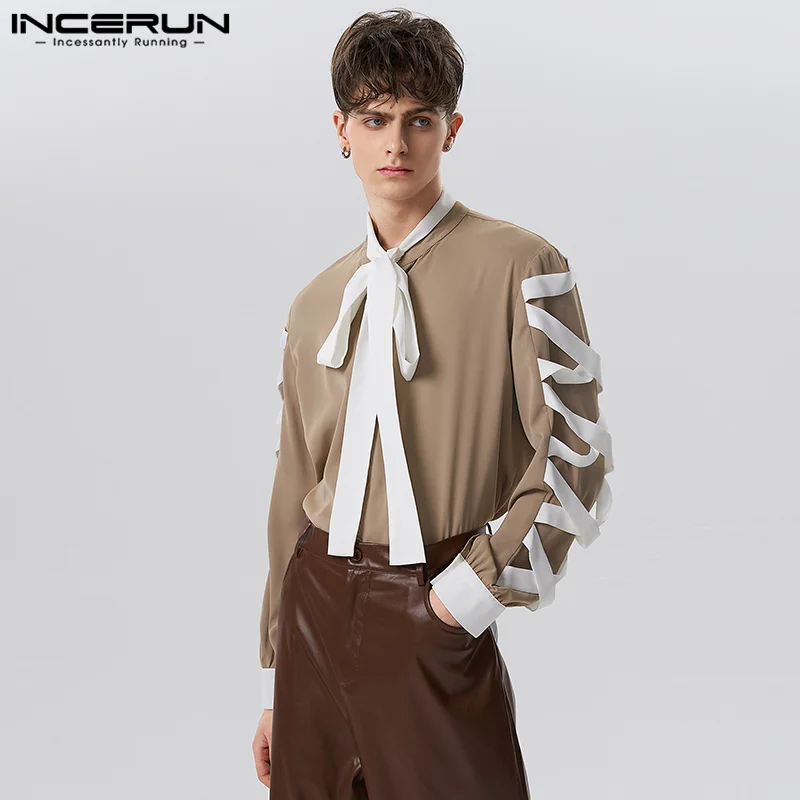 INCERUN Men Shirt Patchwork Tie Up Long Sleeve Stand Collar Streetwear Casual Men Clothing 2023 Loose Fashion Camisas S-5XL
INCERUN Men Shirt Patchwork Tie Up Long Sleeve Stand Collar Streetwear Casual Men Clothing 2023 Loose Fashion Camisas S-5XL