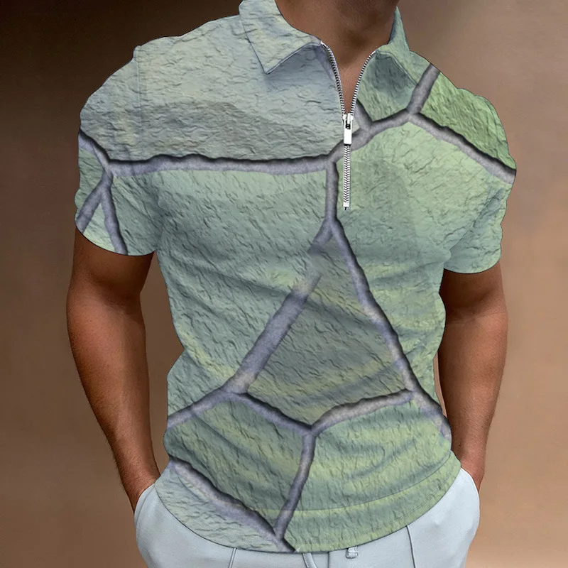 Fashion Men's Polo Shirt 3d Print Stripe T-Shirt Casual Zipper Short Sleeve Tops High Quality Summer Polo Shirts Male Clothing
Fashion Men's Polo Shirt 3d Print Stripe T-Shirt Casual Zipper Short Sleeve Tops High Quality Summer Polo Shirts Male Clothing