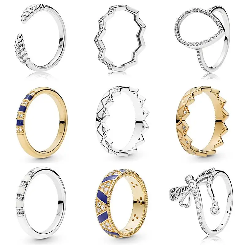 Women 925 Sterling Silver Rings With Gold Wheat Dragonfly Love Heart Crystal Finger Ring Crown For Women Wedding Party Jewelry
Women 925 Sterling Silver Rings With Gold Wheat Dragonfly Love Heart Crystal Finger Ring Crown For Women Wedding Party Jewelry