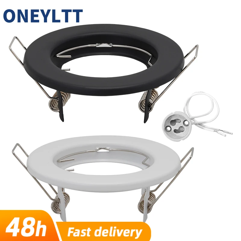 2PCS Black White Round Recessed LED Ceiling Light Frame mr16 Bulb Fixture Downlight Holder GU10 Spot Light Fitting For Housing
2PCS Black White Round Recessed LED Ceiling Light Frame mr16 Bulb Fixture Downlight Holder GU10 Spot Light Fitting For Housing