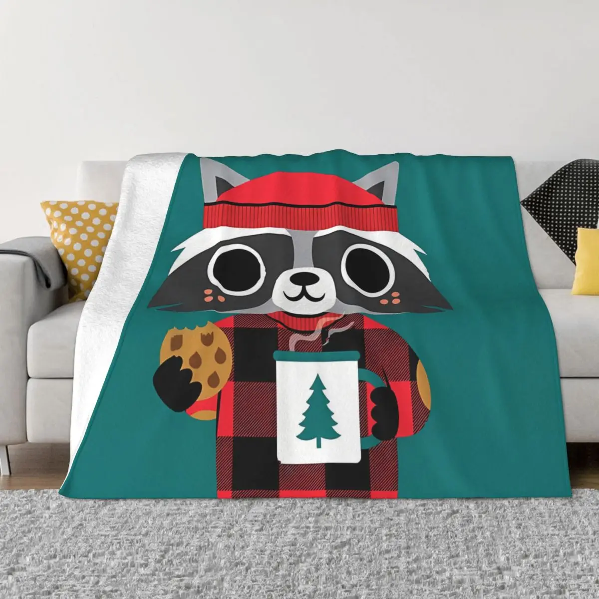 Raccoon Blanket Flannel Spring Autumn Red Buffalo Plaid Sweater Warm Throws For Winter Bedding
Raccoon Blanket Flannel Spring Autumn Red Buffalo Plaid Sweater Warm Throws For Winter Bedding