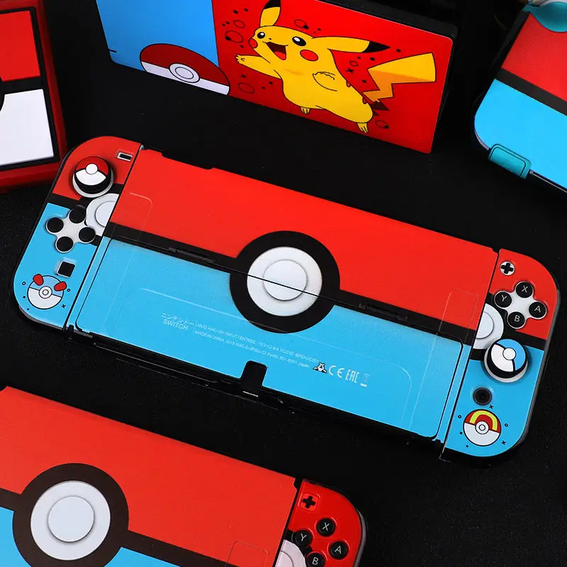 Защитный чехол из аниме «Пикачу» с изображением покемона, консоль Nintendo Switch Oled Ns, корпус контроллера Joy-Con
Защитный чехол из аниме «Пикачу» с изображением покемона, консоль Nintendo Switch Oled Ns, корпус контроллера Joy-Con
