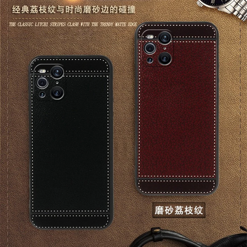 Cover for OPPO Find X5 X3 Pro X3Lite Soft silicone Black Brown Classic Leather OPPO Find X2 Lite X3 Neo Case
Cover for OPPO Find X5 X3 Pro X3Lite Soft silicone Black Brown Classic Leather OPPO Find X2 Lite X3 Neo Case