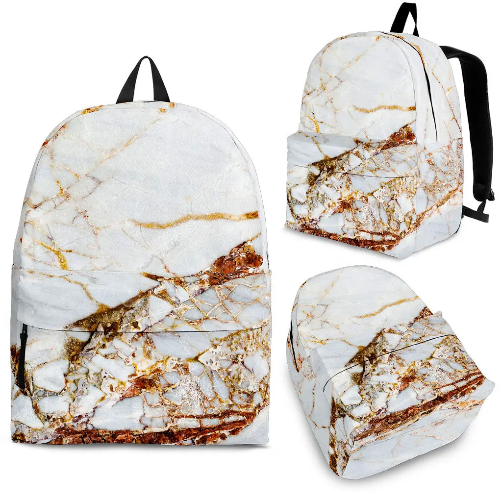 YIKELUO White Marble Texture 3D Printing Brand Durable Backpack With Zipper Teenage Laptop Knapsack Student Textbook Bag
YIKELUO White Marble Texture 3D Printing Brand Durable Backpack With Zipper Teenage Laptop Knapsack Student Textbook Bag
