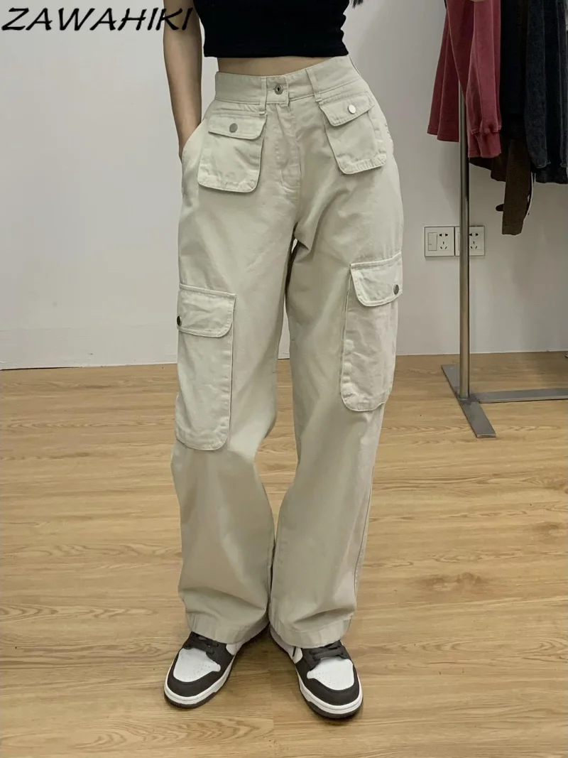 Harajuku Cargo Pants Y2K Streetwear Wide Leg Baggy Cargo Trousers Female Multi Pockets Oversized Solid Joggers Streetwear
Harajuku Cargo Pants Y2K Streetwear Wide Leg Baggy Cargo Trousers Female Multi Pockets Oversized Solid Joggers Streetwear