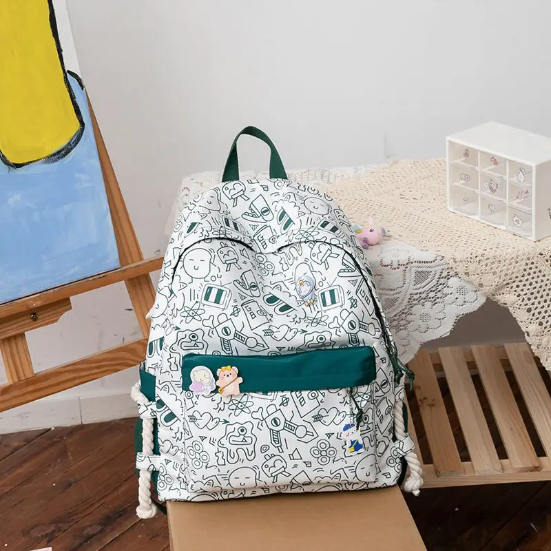 Middle School Backpack for Girls Teen Printing Nylon High School Bag Women Bookbag Casual Graffiti College Korean Bagpack
Middle School Backpack for Girls Teen Printing Nylon High School Bag Women Bookbag Casual Graffiti College Korean Bagpack