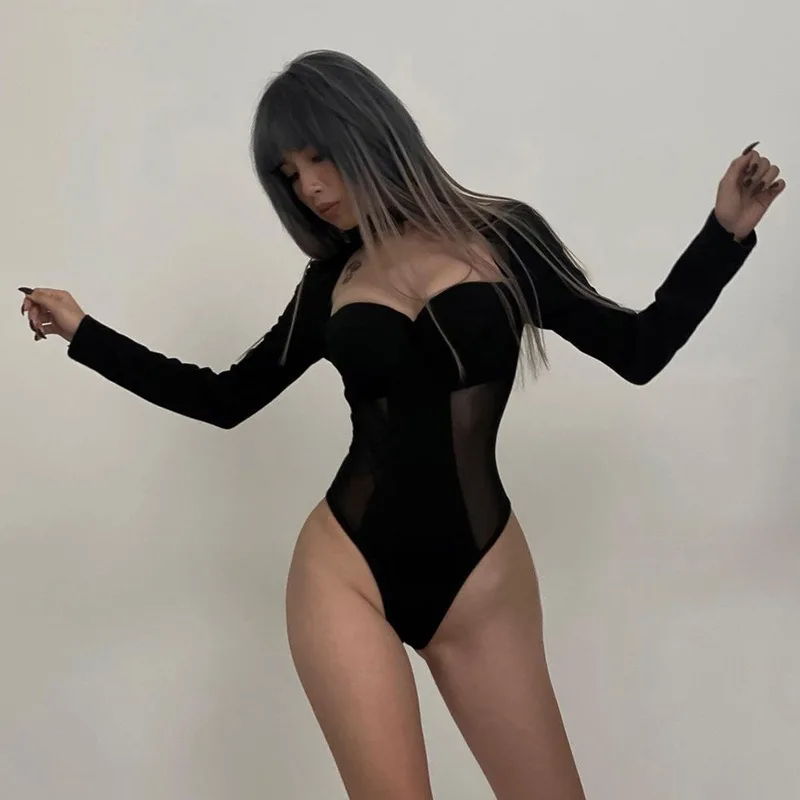 Corset Sheer Bodysuit Y2k Grunge Female Clothing Black Body Sexy Top See Through Outfits for Women Long Sleeve Bodysuit T-shirts
Corset Sheer Bodysuit Y2k Grunge Female Clothing Black Body Sexy Top See Through Outfits for Women Long Sleeve Bodysuit T-shirts