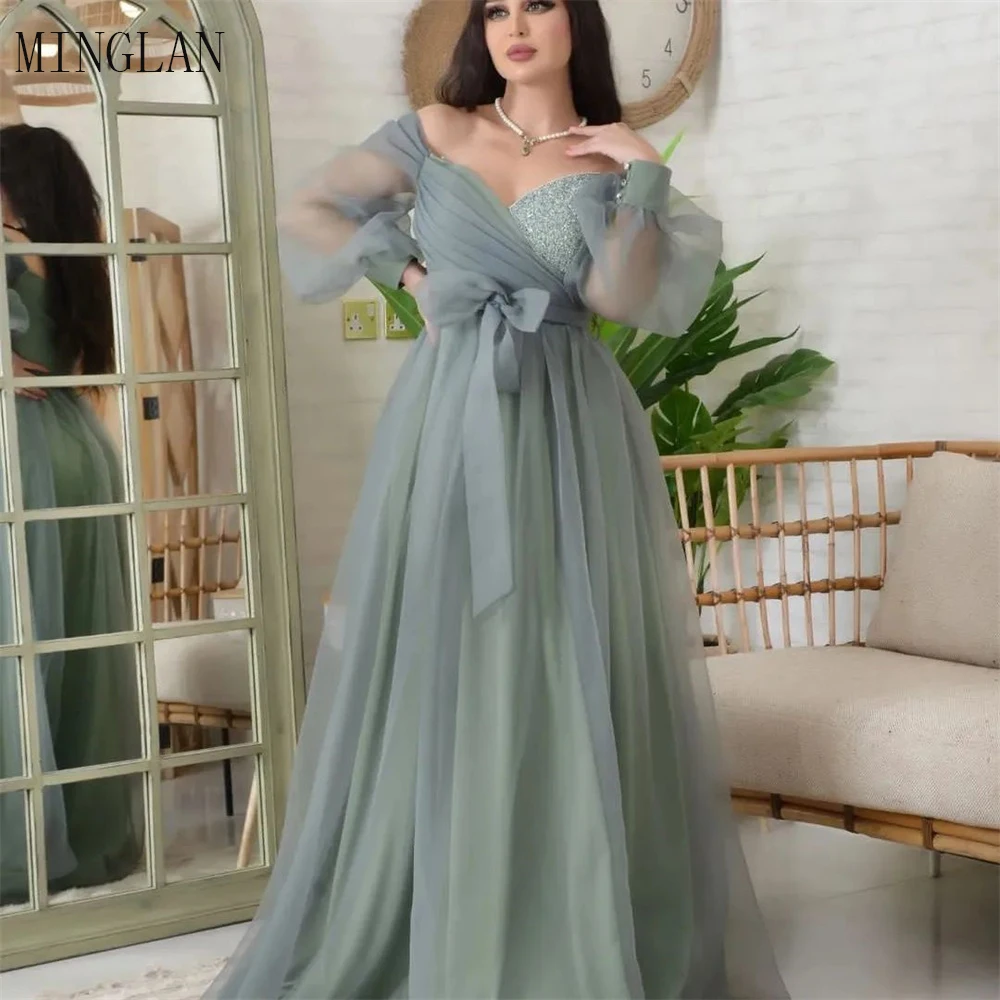 MINGLAN Sequined Elegant Green Sweetheart A Line Prom Dress Bow Pleat Floor Length Evening Gown New 2023 فساتين مناسبة رسمية
MINGLAN Sequined Elegant Green Sweetheart A Line Prom Dress Bow Pleat Floor Length Evening Gown New 2023 فساتين مناسبة رسمية