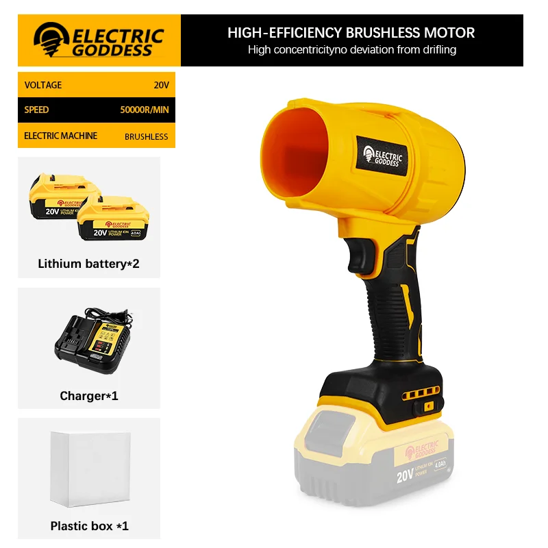 VIVSSO Бесщеточный сверхмощный турбовентилятор Вентилятор для листьев Беспроводной ручной пылеуловитель Инструмент для Dewalt 20 В Аккумуляторные штифты
VIVSSO Бесщеточный сверхмощный турбовентилятор Вентилятор для листьев Беспроводной ручной пылеуловитель Инструмент для Dewalt 20 В Аккумуляторные штифты