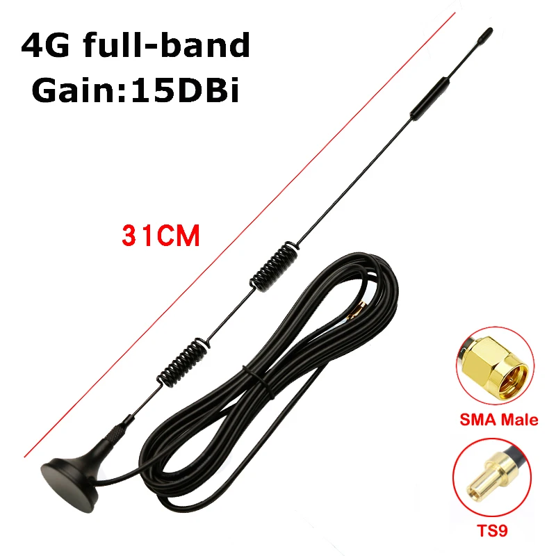 15dbi 4G антенна фотоусилитель TS9 SMA Male 700-2700 МГц полнодиапазонная антенна магнитное основание для маршрутизатора телефона мобильного телефона
15dbi 4G антенна фотоусилитель TS9 SMA Male 700-2700 МГц полнодиапазонная антенна магнитное основание для маршрутизатора телефона мобильного телефона