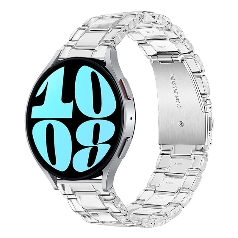 20mm Clear Resin Bracelet For Galaxy Watch 6 5 4 44/40mm Smartwatch Strap For Samsung Galaxy Watch 4 6 42/46mm 43/47mm Watchband
20mm Clear Resin Bracelet For Galaxy Watch 6 5 4 44/40mm Smartwatch Strap For Samsung Galaxy Watch 4 6 42/46mm 43/47mm Watchband