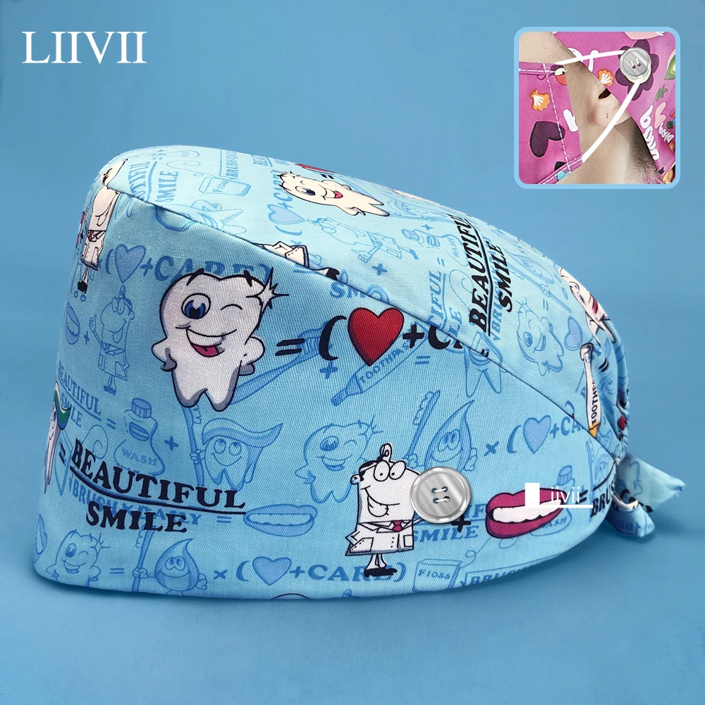 Health Service Surgical Cap Doctor Nurse Hat Floral Print Buckle Pure Cotton Unisex Dental Clinic Docors Working Hat with Button
Health Service Surgical Cap Doctor Nurse Hat Floral Print Buckle Pure Cotton Unisex Dental Clinic Docors Working Hat with Button