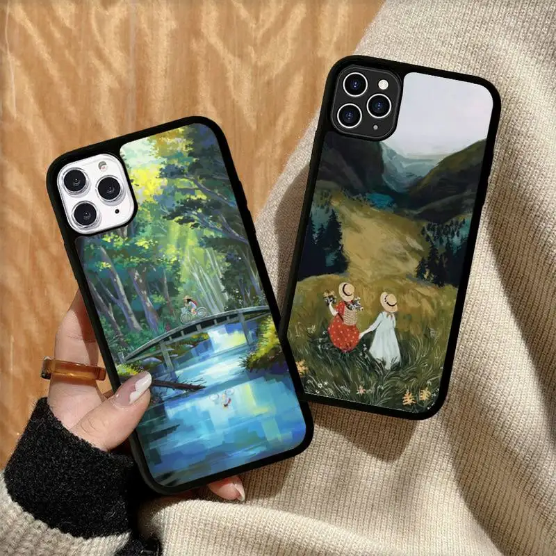 Cartoon Scenery Girl Phone Case Silicone PC+TPU Case for iPhone 11 12 13 Pro Max 8 7 6 Plus X SE XR Hard Fundas
Cartoon Scenery Girl Phone Case Silicone PC+TPU Case for iPhone 11 12 13 Pro Max 8 7 6 Plus X SE XR Hard Fundas