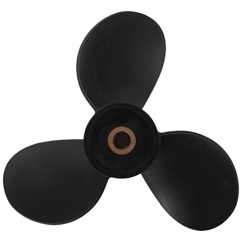 Outboard Propeller 6E0-45941-01-El 7 1/2X8-Ba For Yamaha 4Hp-6Hp Plastic Alloy 3 Blade Black 9 Spline Tooth
Outboard Propeller 6E0-45941-01-El 7 1/2X8-Ba For Yamaha 4Hp-6Hp Plastic Alloy 3 Blade Black 9 Spline Tooth