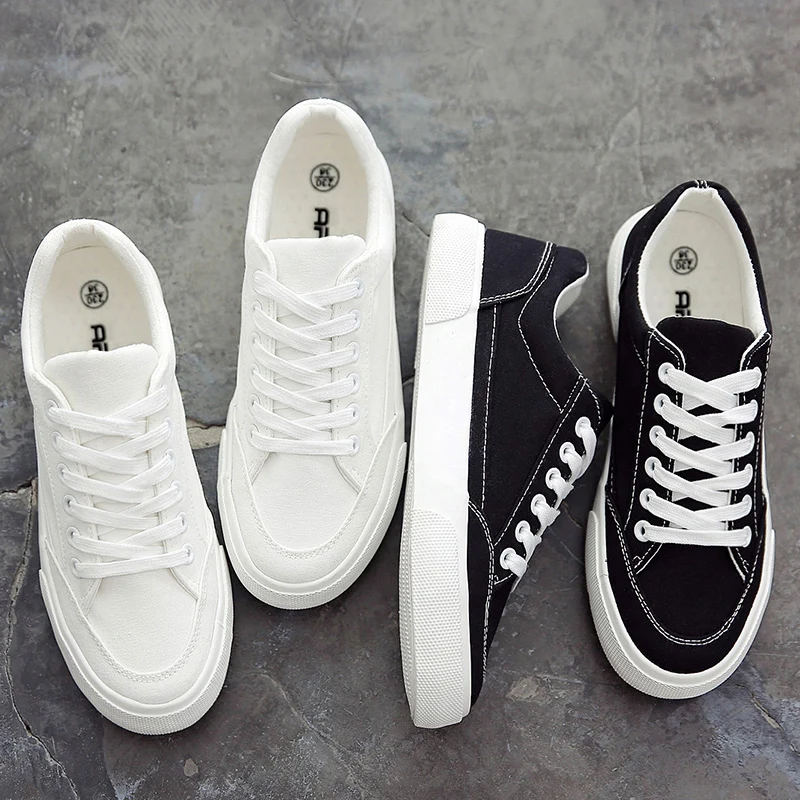 Spring/Summer Flat Shoes Ladies Vulcanized Shoes Black White Canvas Sneakers Platform Shoes Casual Trend Low-Top Canvas Shoes
Spring/Summer Flat Shoes Ladies Vulcanized Shoes Black White Canvas Sneakers Platform Shoes Casual Trend Low-Top Canvas Shoes