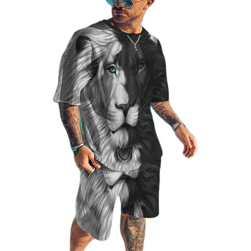 Black White Lion 3D Printed Unisex Top Tees Creative Pattern Oversized Men Running Set Funny Casual O-neck Male Streetwear
Black White Lion 3D Printed Unisex Top Tees Creative Pattern Oversized Men Running Set Funny Casual O-neck Male Streetwear