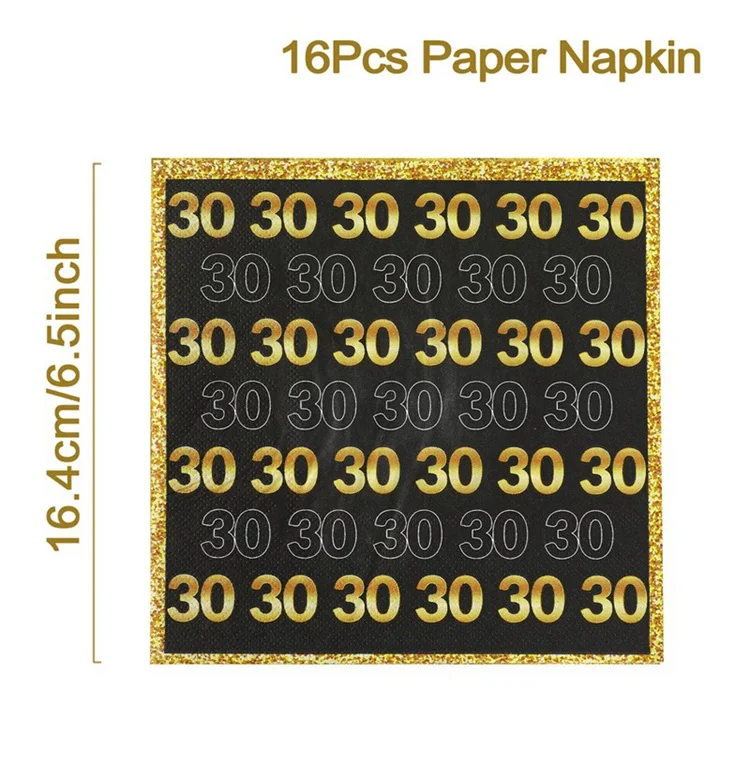 Посуда для дня рождения на 30 лет, черное золото, одноразовые бумажные тарелки, салфетки 30, 40, 50 лет, товары для вечеринок, юбилей
Посуда для дня рождения на 30 лет, черное золото, одноразовые бумажные тарелки, салфетки 30, 40, 50 лет, товары для вечеринок, юбилей