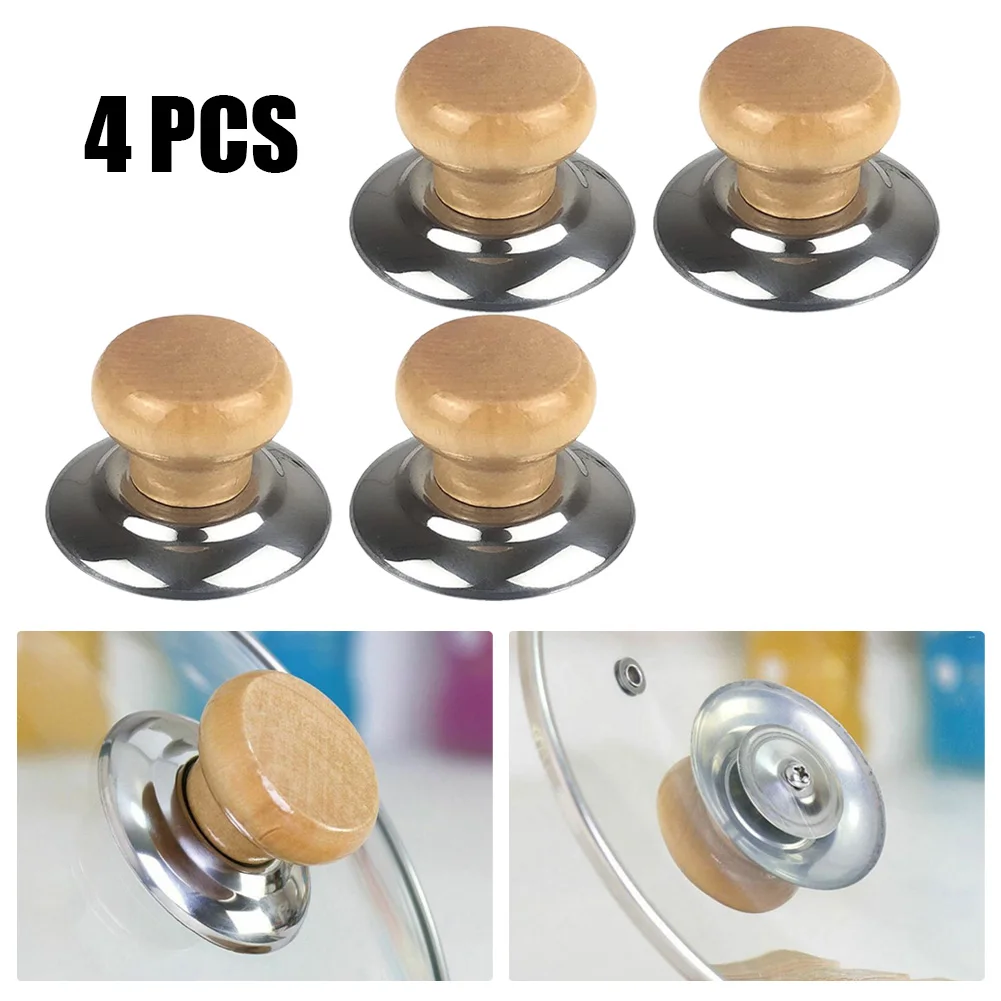 4pcs Kitchen Pot Pan Lids Knob Cooking Saucepan Lid Replacement Lifting Holding Handle Lid Wood Handle
4pcs Kitchen Pot Pan Lids Knob Cooking Saucepan Lid Replacement Lifting Holding Handle Lid Wood Handle