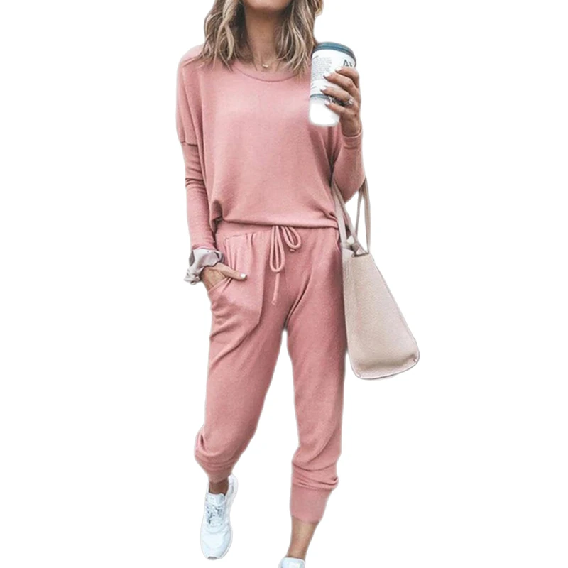 Women Solid Sport Two Piece Sets 2023 Autumn Winter O Neck Long Sleeve Pullover Tracksuit Female Causal Jogger Pockets Pants Set
Women Solid Sport Two Piece Sets 2023 Autumn Winter O Neck Long Sleeve Pullover Tracksuit Female Causal Jogger Pockets Pants Set