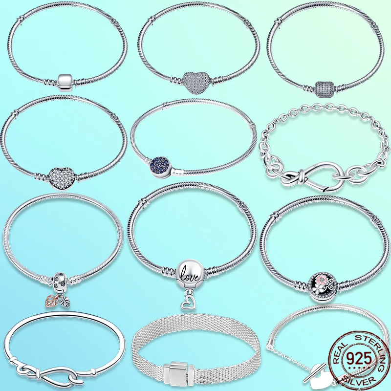 HOT SALE Femme Bracelet Heart Snake Chain Bracelet For Fit Original 925 Sterling Silver Charm Beads Making Jewelry Gift 
HOT SALE Femme Bracelet Heart Snake Chain Bracelet For Fit Original 925 Sterling Silver Charm Beads Making Jewelry Gift