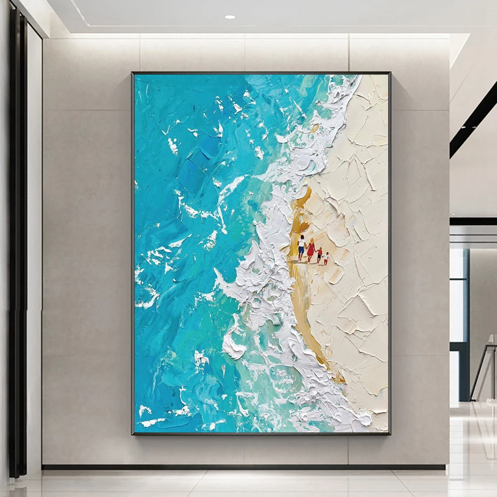 Hand Painted Thick Oil Paintings Beach Modern Simple Style Landscape Painting Abstract 3D Art Wall Mural For Home Decor Pictures
Hand Painted Thick Oil Paintings Beach Modern Simple Style Landscape Painting Abstract 3D Art Wall Mural For Home Decor Pictures