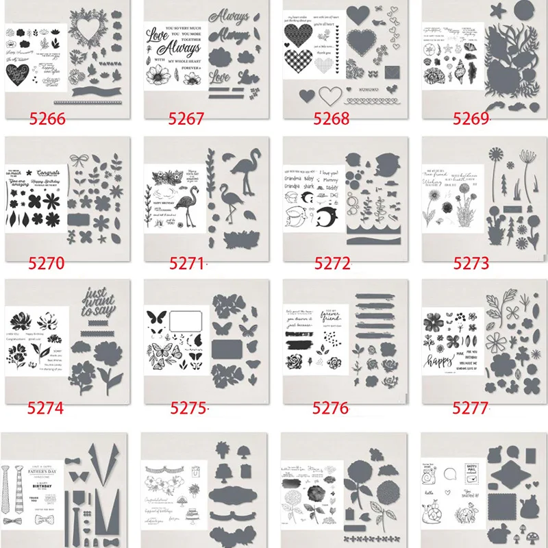 

30 Styles Metal Cutting Dies Or Clear Stamps DIY Scrapbooking Craft Photo Album Card Making Decorative Templates Stencil Crafts