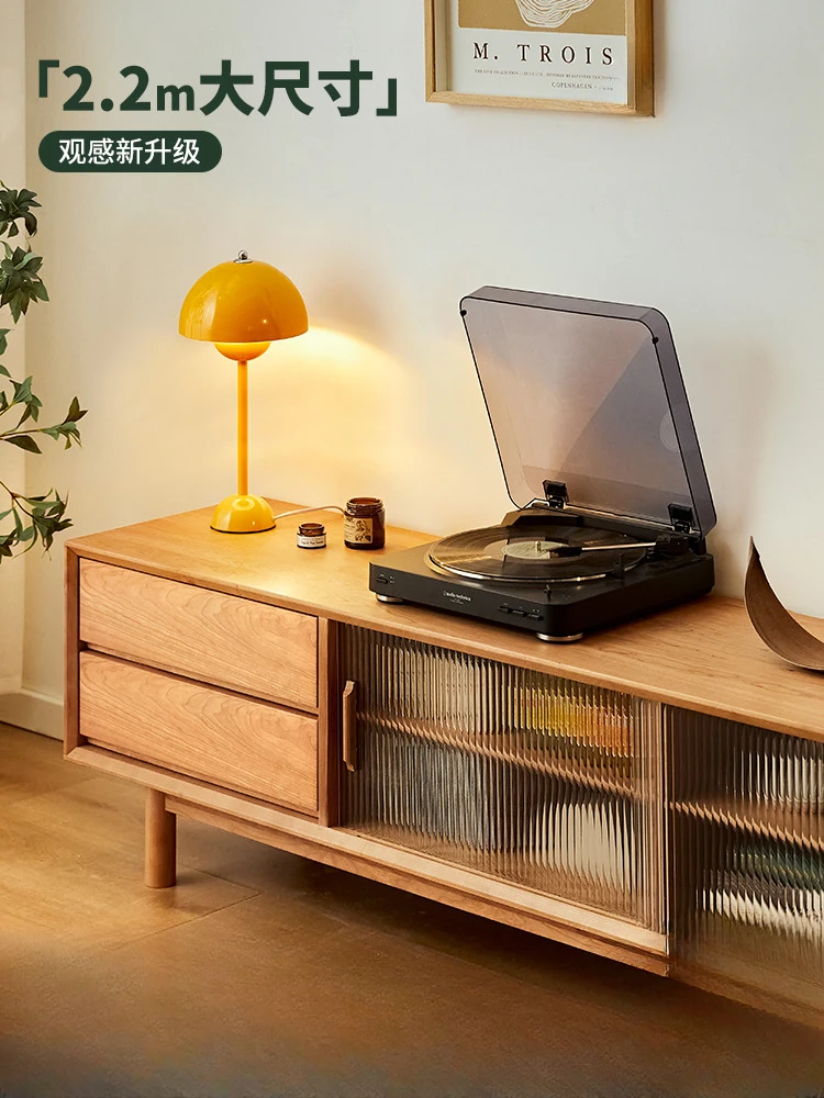 

Шкаф для телевизора из вишневого дерева в скандинавском стиле, японский журнальный столик для гостиной, маленькой квартиры, простой чайный столик
