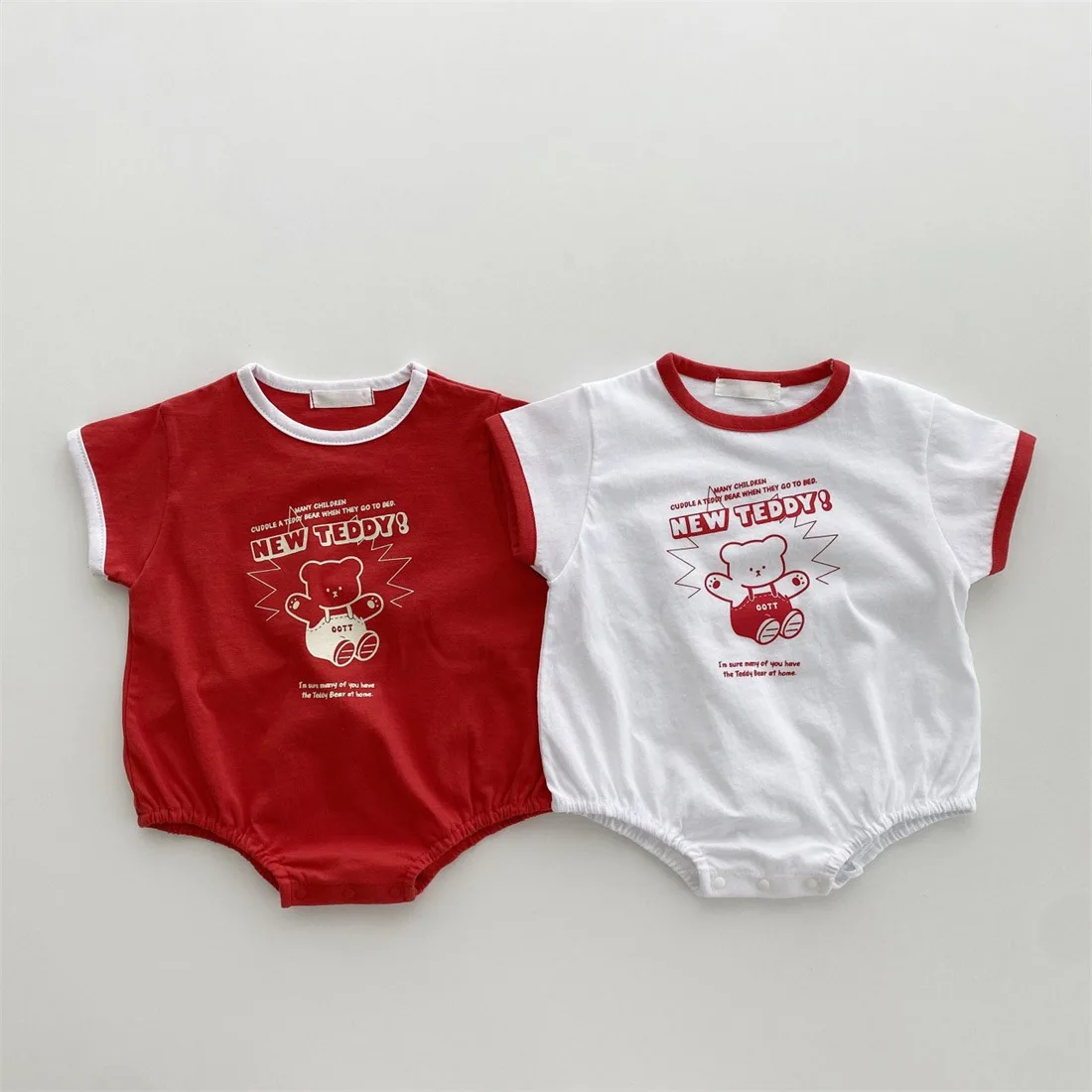 2022 Summer New Arrival Girl Cute Cartoon Bear Short Sleeves Bodysuit Boy Kid Thin Fashion Cotton Jumpsuit Infant Outfits
2022 Summer New Arrival Girl Cute Cartoon Bear Short Sleeves Bodysuit Boy Kid Thin Fashion Cotton Jumpsuit Infant Outfits