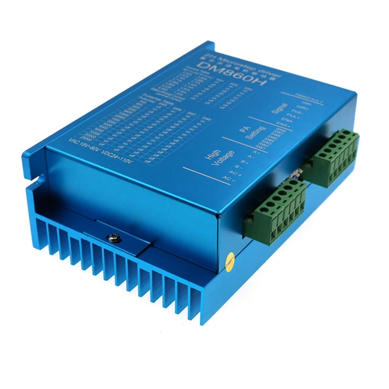 DM860H Digital 57 / 86 Tepper Motor Controller With Fan 2-Phase Nema23,34 DMA860H 7.2A,18-80VAC For Printing CNC Drive
DM860H Digital 57 / 86 Tepper Motor Controller With Fan 2-Phase Nema23,34 DMA860H 7.2A,18-80VAC For Printing CNC Drive