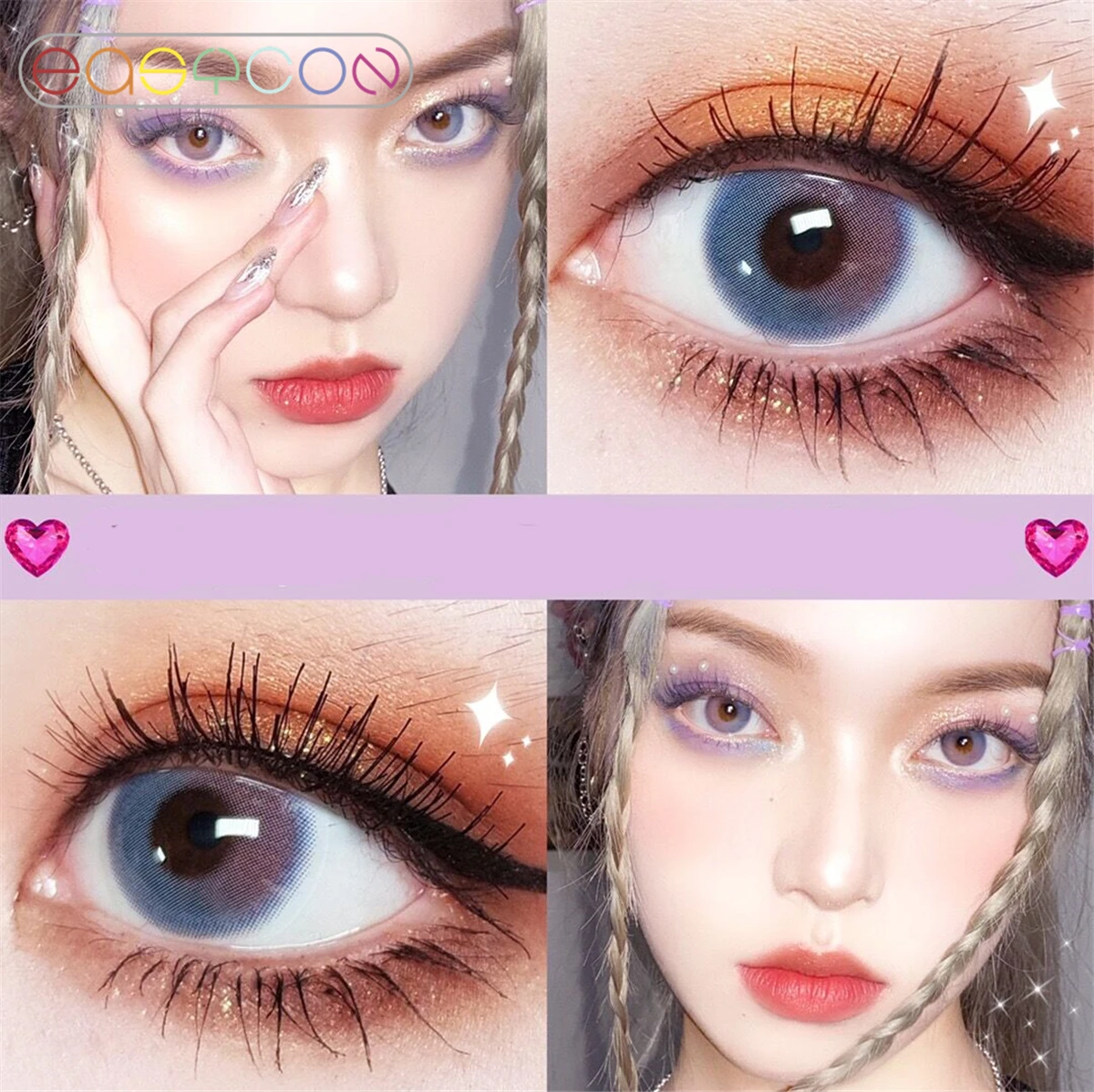 EASYCON sunset blue pink crazy Colored Contact Lenses for eyes Soft small beauty Pupil Color Degrees prescription myopia
EASYCON sunset blue pink crazy Colored Contact Lenses for eyes Soft small beauty Pupil Color Degrees prescription myopia