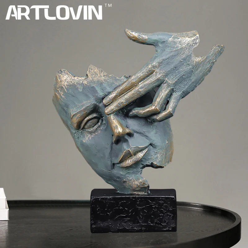 Abstract Character Art Collectible Sculpture Resin Thinker Figurine Face Statue Bookshelf Room Home Decoration Accessories New
Abstract Character Art Collectible Sculpture Resin Thinker Figurine Face Statue Bookshelf Room Home Decoration Accessories New
