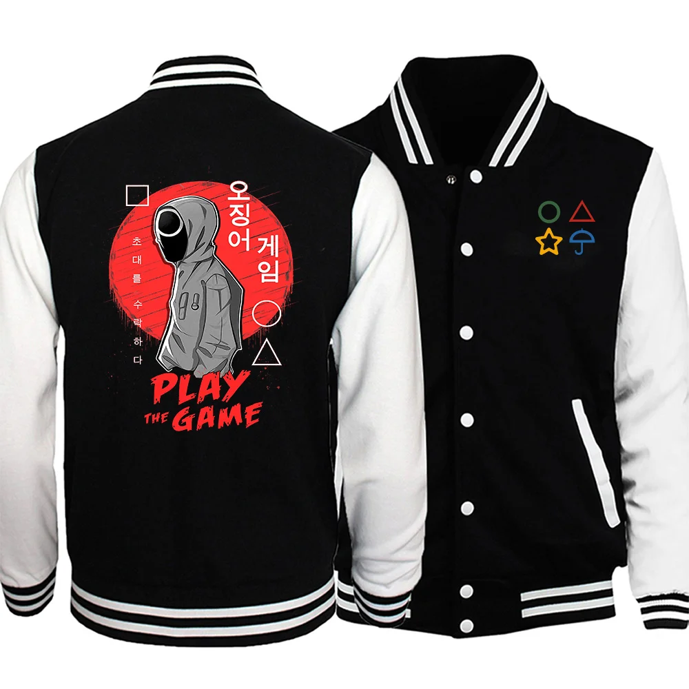 Korean Popular Squid Game Graphic Print Mans Baseball Jacket O-Neck Casual Clothes Fleece Loose Raglan Sweatshirts Mens Jacket
Korean Popular Squid Game Graphic Print Mans Baseball Jacket O-Neck Casual Clothes Fleece Loose Raglan Sweatshirts Mens Jacket