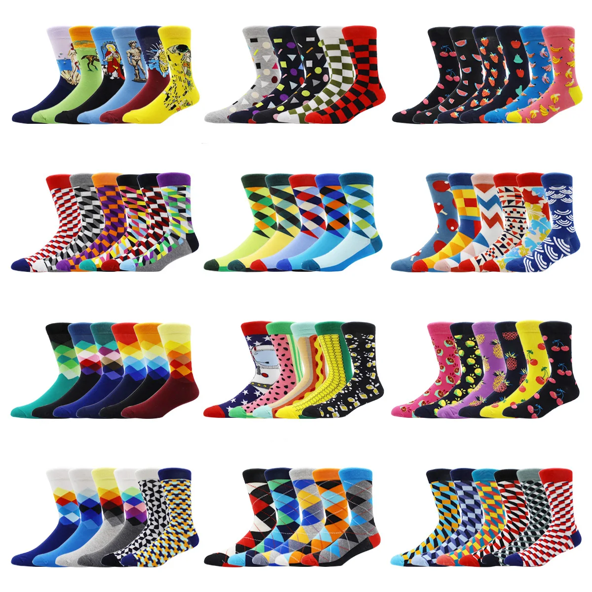 4-6 Pairs New High Quality Combed Cotton Men Socks Women Happy Fashion Novelty Skateboard Crew Casual Funny Socks for Men
4-6 Pairs New High Quality Combed Cotton Men Socks Women Happy Fashion Novelty Skateboard Crew Casual Funny Socks for Men