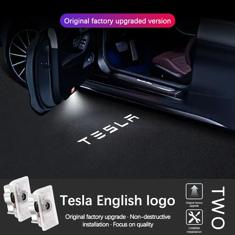 Для Tesla Model 3 Model S Model X Model Y Светодиодный проектор с логотипом Ультра-яркий приветственный свет 3D лазерный призрачный теневой свет
Для Tesla Model 3 Model S Model X Model Y Светодиодный проектор с логотипом Ультра-яркий приветственный свет 3D лазерный призрачный теневой свет
