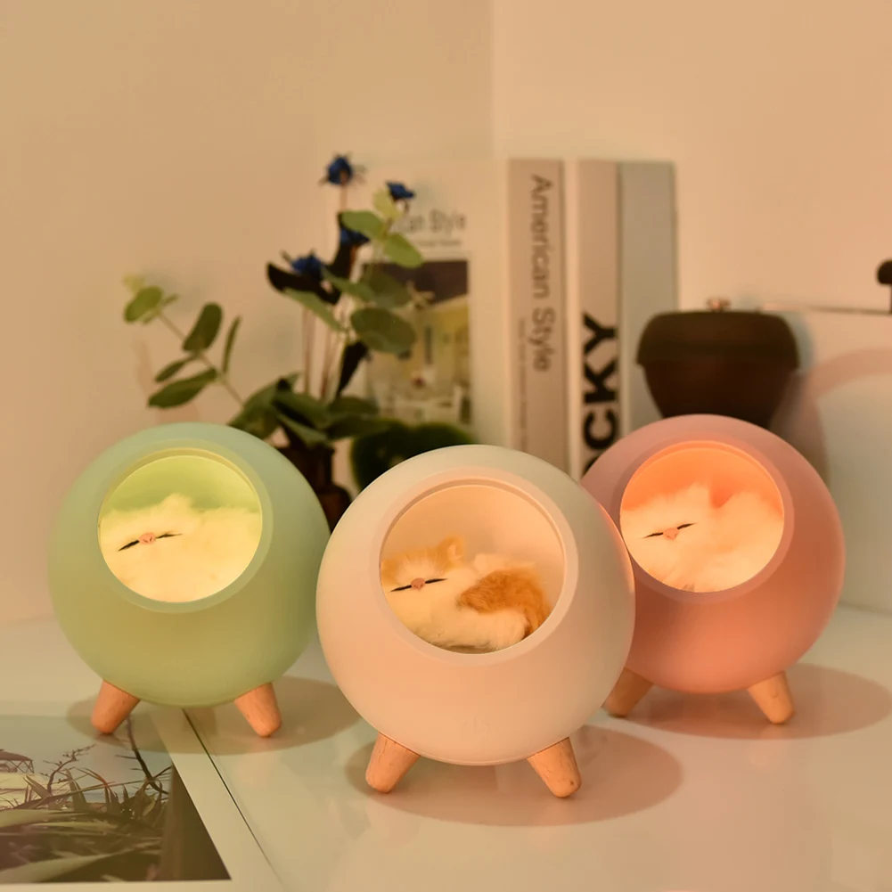 Sleeping Light Bedroom Bedside Table Lamp Home Decor Touch Dimming Night Light for Baby Bedside Cute Cats Charging Lamp
Sleeping Light Bedroom Bedside Table Lamp Home Decor Touch Dimming Night Light for Baby Bedside Cute Cats Charging Lamp