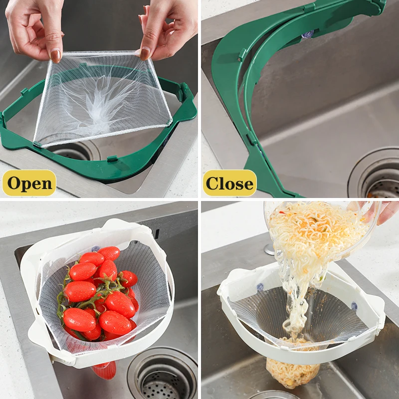 Foldable Drain Rack Disposable Garbage Bag Anti-clogging Sink Drain Holes Garbage Filter Mesh Garbage Bag for Kitchen Waste
Foldable Drain Rack Disposable Garbage Bag Anti-clogging Sink Drain Holes Garbage Filter Mesh Garbage Bag for Kitchen Waste