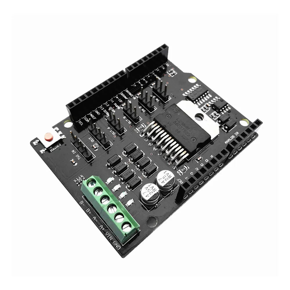 Плата расширения привода двигателя L298NH для Arduino R3 MEGA2560, двухканальный щит драйвера двигателя постоянного тока L298NH, приводной модуль
Плата расширения привода двигателя L298NH для Arduino R3 MEGA2560, двухканальный щит драйвера двигателя постоянного тока L298NH, приводной модуль