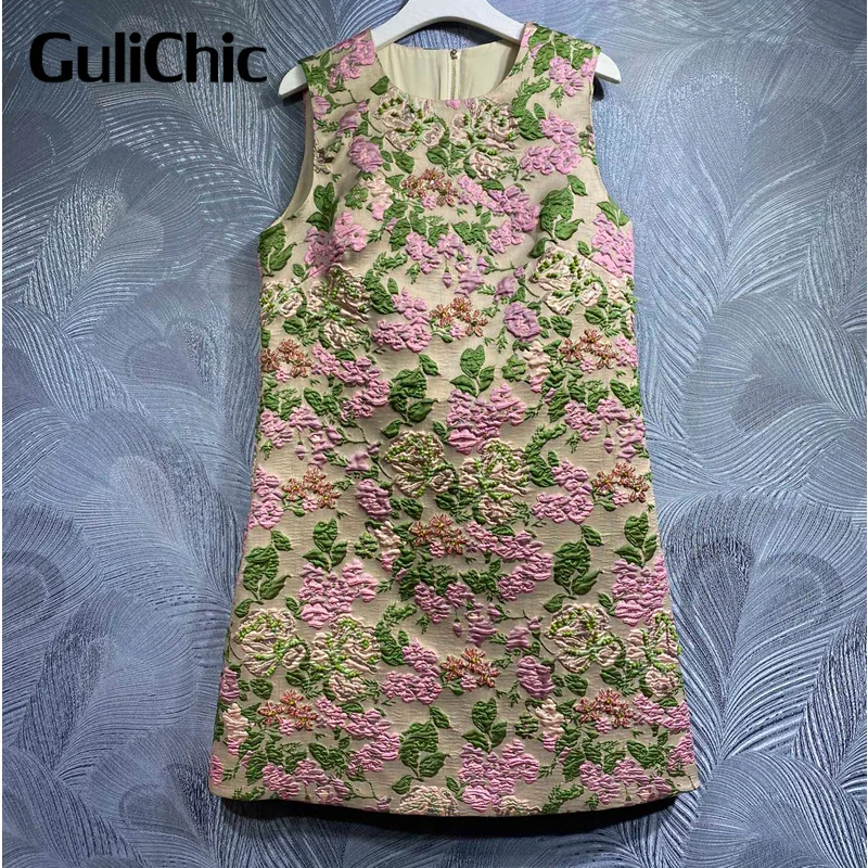 8.18 GuliChic High Quality Women Fashion Runway O-Neck Sleeveless Flower Jacquard Elegant Slim Tank Dress
8.18 GuliChic High Quality Women Fashion Runway O-Neck Sleeveless Flower Jacquard Elegant Slim Tank Dress