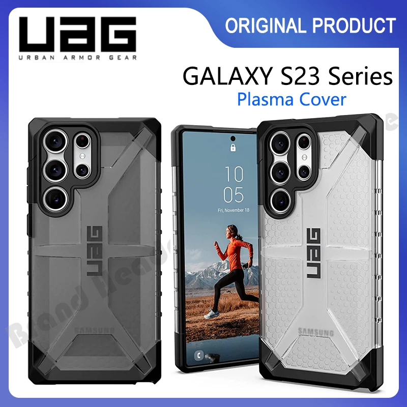 

Original UAG Samsung Galaxy S23 Ultra Case Plasma Clear Ice Lightweight for Galaxy S23 PLUS S23+ Rugged Transparent Rugged Cover