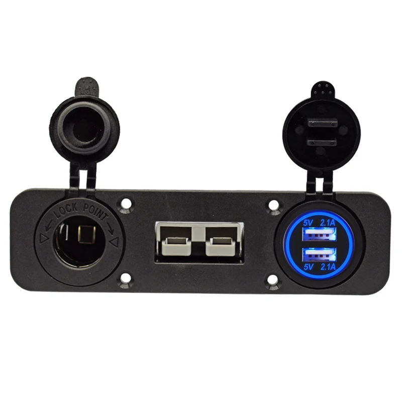 DIY 3.1A Flush Mount Anderson Plug Socket Double USB Charger Socket Cigarette Lighter Panel for Caravan Camper Boat Truck RV
DIY 3.1A Flush Mount Anderson Plug Socket Double USB Charger Socket Cigarette Lighter Panel for Caravan Camper Boat Truck RV