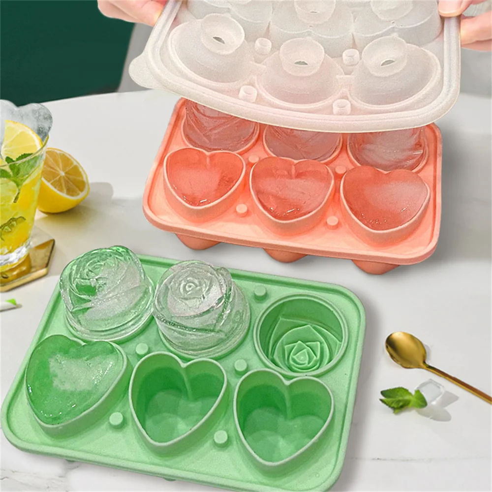 Rose Ice Cube Mold with Lid Heart Silicone Ice Hockey DIY Ice Making for Whiskey Cocktail Juice Party Drink Decor Ice Ball Maker
Rose Ice Cube Mold with Lid Heart Silicone Ice Hockey DIY Ice Making for Whiskey Cocktail Juice Party Drink Decor Ice Ball Maker