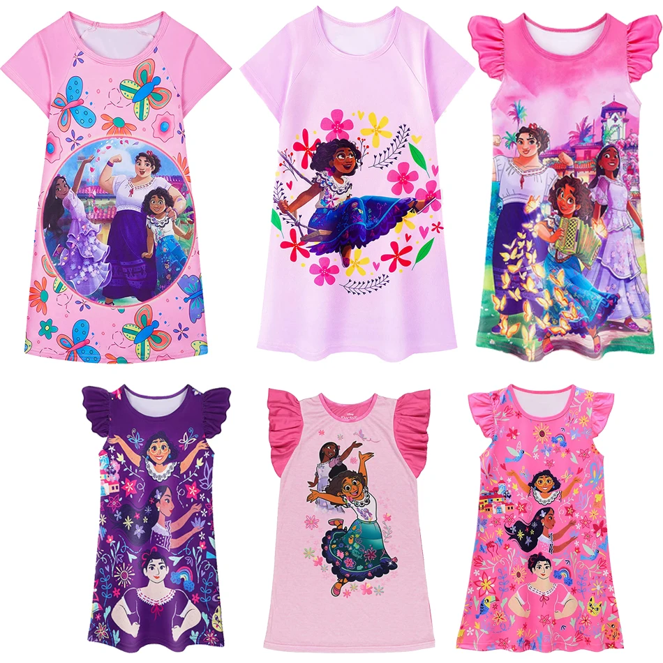 Disney Encanto Kids Summer Short-Sleeve Cartoon Printing Sleepwear Girls Nightgowns Children Party Casual Dresses Pajamas 2-8y
Disney Encanto Kids Summer Short-Sleeve Cartoon Printing Sleepwear Girls Nightgowns Children Party Casual Dresses Pajamas 2-8y