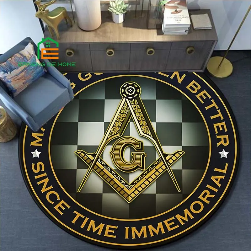 Masonic Logo Pattern Flannel Round Area Rug for Bedroom Non-slip Carpets for Living Room Kitchen Mats for Floor 5 Sizes
Masonic Logo Pattern Flannel Round Area Rug for Bedroom Non-slip Carpets for Living Room Kitchen Mats for Floor 5 Sizes