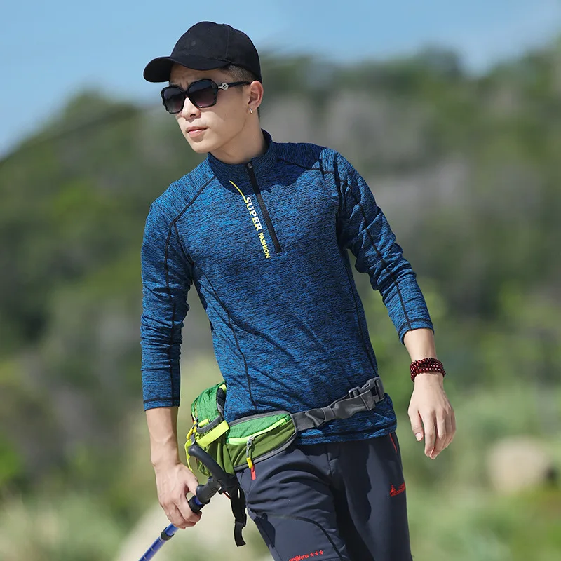 Outdoor Quick-drying Men's Long-sleeved T-shirt Stand-up Collar Fleece Warm Fleece Sweat-absorbing and Breathable
Outdoor Quick-drying Men's Long-sleeved T-shirt Stand-up Collar Fleece Warm Fleece Sweat-absorbing and Breathable