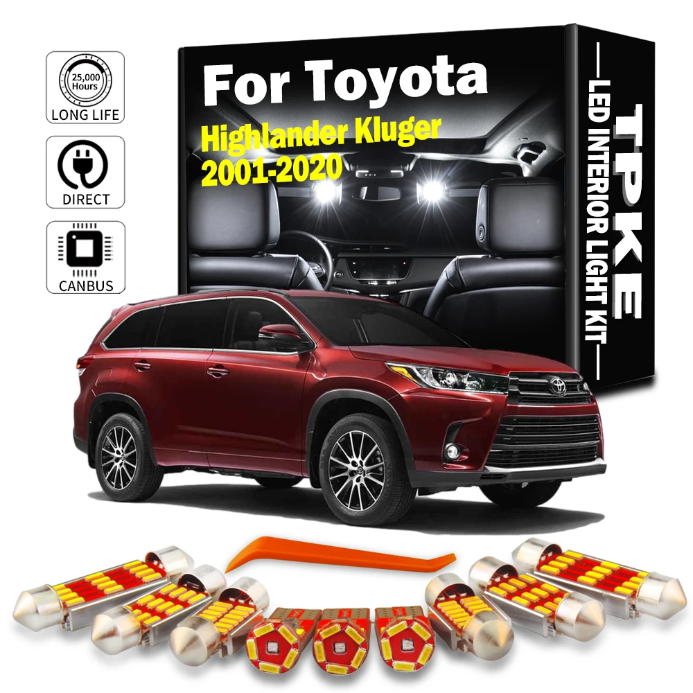 TPKE LED Interior Map Dome Light Bulbs Kit For Toyota Highlander Kluger 2001-2015 2016 2017 2018 2020 Car Accessories Canbbus
TPKE LED Interior Map Dome Light Bulbs Kit For Toyota Highlander Kluger 2001-2015 2016 2017 2018 2020 Car Accessories Canbbus