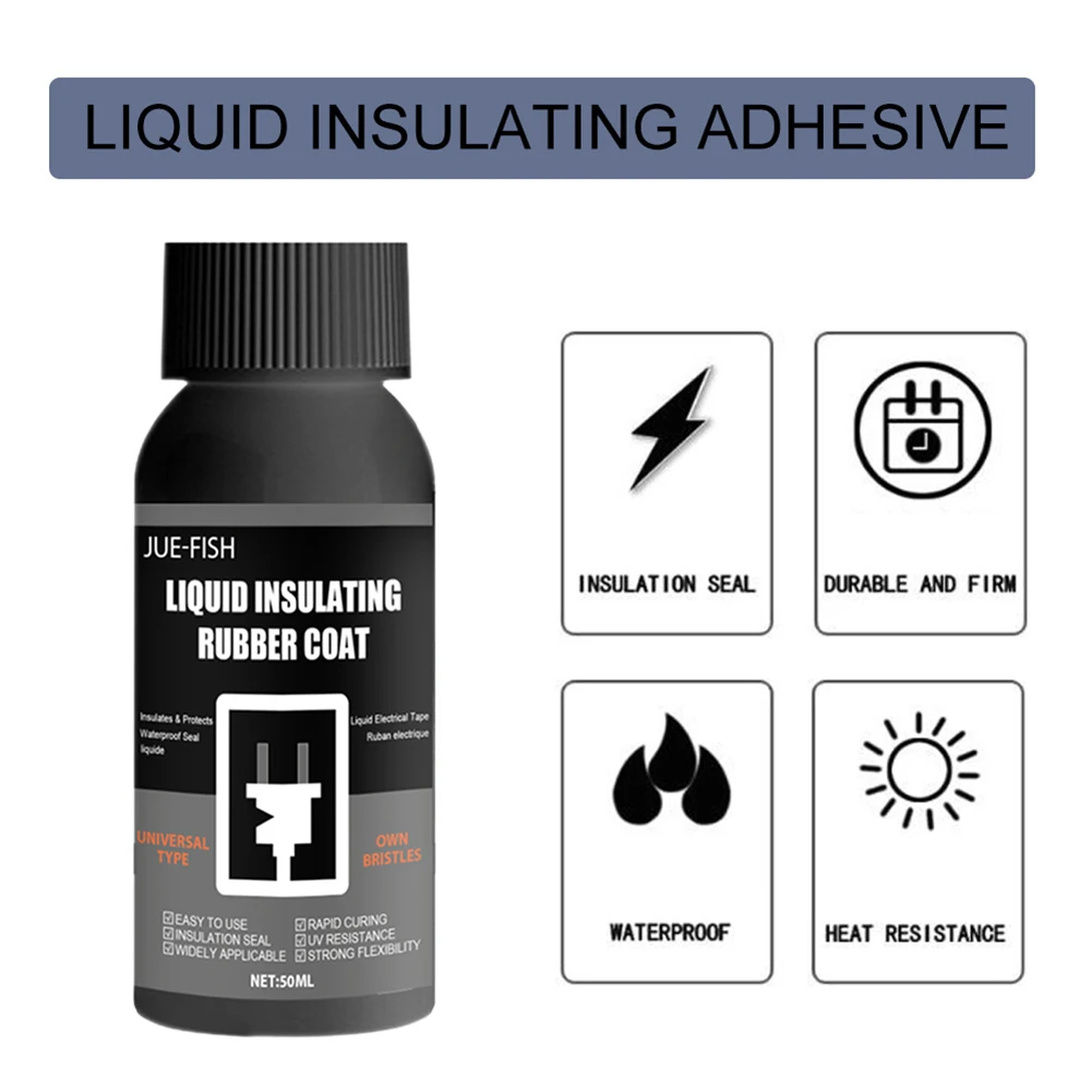 50ml Insulation Electrical Sealant Liquid Tape Paste Waterproof Anti UV Fast Dry Lamp Board Electronic Sealant No Corrosion
50ml Insulation Electrical Sealant Liquid Tape Paste Waterproof Anti UV Fast Dry Lamp Board Electronic Sealant No Corrosion