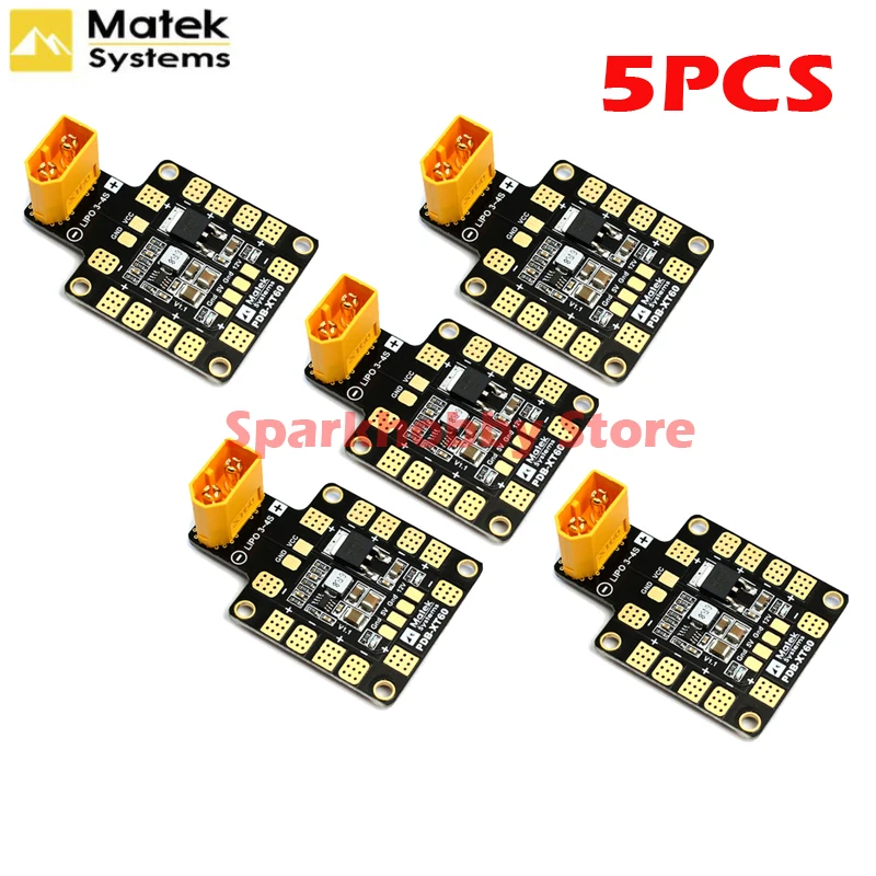 

5pcs Matek Systems AP XT60 W / BEC 5V and 12V 2oz Copper For RC Helicopter FPV Quadcopter Muliticopter Drones Accessories Parts